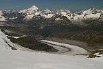 Der Grenzgletscher, face  la Dent Blanche