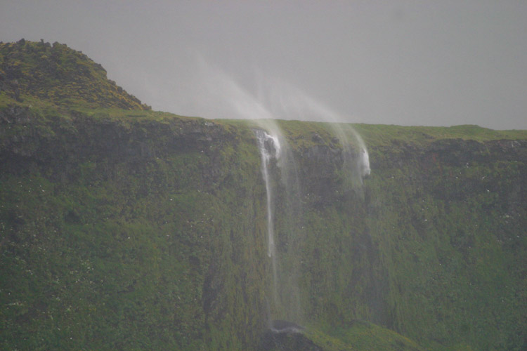 Cascade montante prs du Snfellsbr (la pninsule de la montagne enneige)