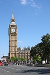 London buses and cabs going to Clock Tower